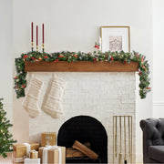 9 Foot Pre-Lit Wintry Pine Christmas garland – image 2