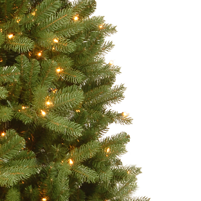 Fairmont Cedar pre-lit branch detail with warm white LEDs – shared foliage and lighting design for the 9ft pre-lit tree