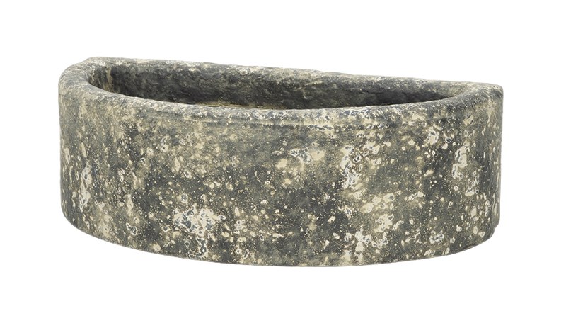 Apta Alpine Weathered Brown D Shape Planter 42cm