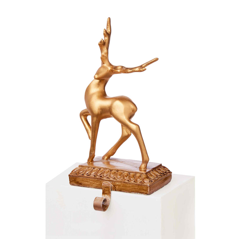 Christmas Stocking Holder Golden Deer 25cm