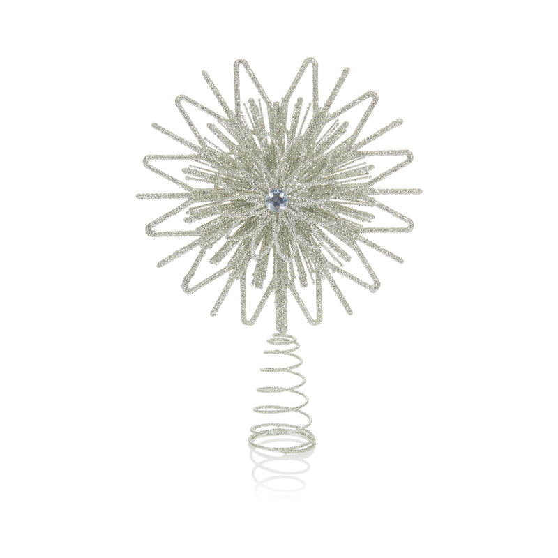 Christmas Tree Topper Silver Sundial 33cm