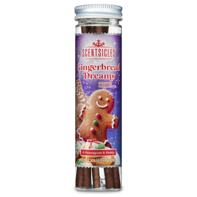 Scentsicles | Scented Christmas Tree Ornaments | Gingerbread Dreams - Pack of 6