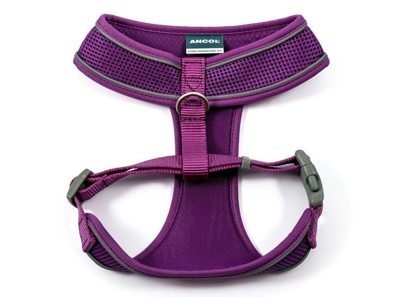 Ancol Viva Comfort Mesh Dog Harness Purple Sma