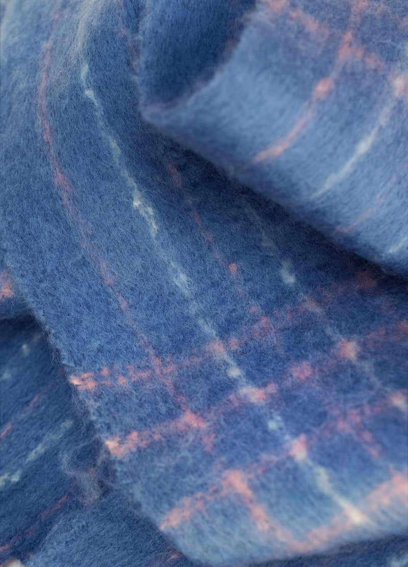 Angelica Cosy Scarf - Navy by Powder close-up print and fabric detail