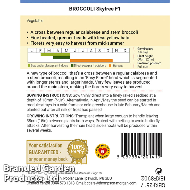 Broccoli (Easy Floret) 'Skytree' F1