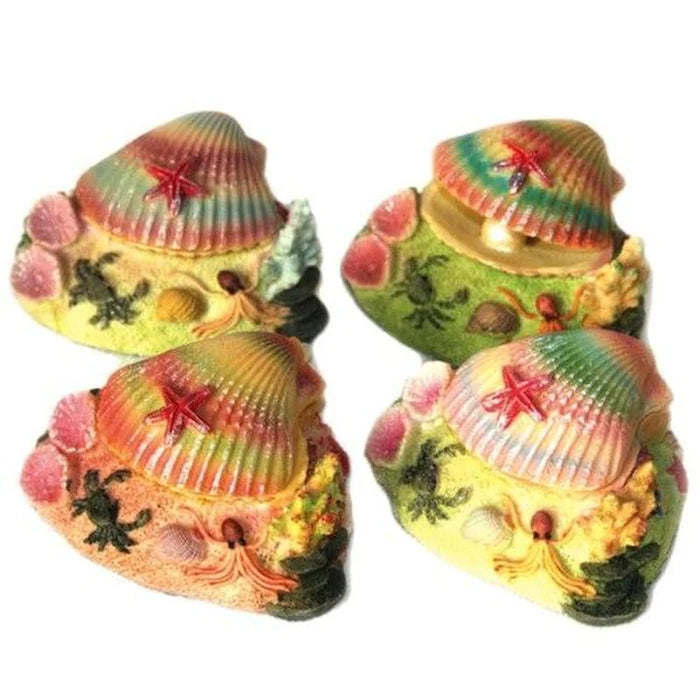 Betta Aquatic Ornament Air Action Colourful Shell 10cm x 10cm