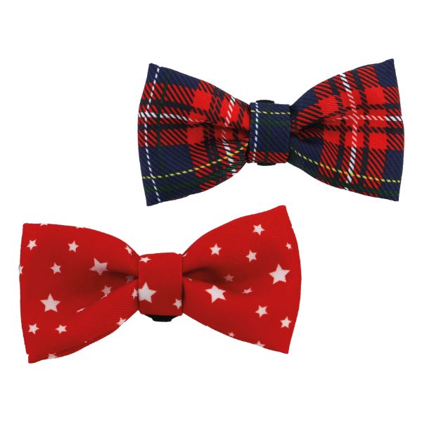 Ancol Soho Bowtie Tartan & Star Patterned (2 Pack)