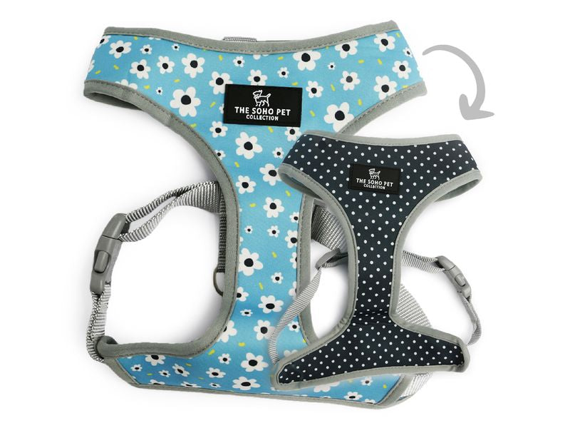 Ancol Soho Reversable Harness Daisy/Polka Small