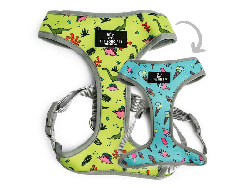Ancol Soho Reversible Harness Dino/Ice Cream Medium