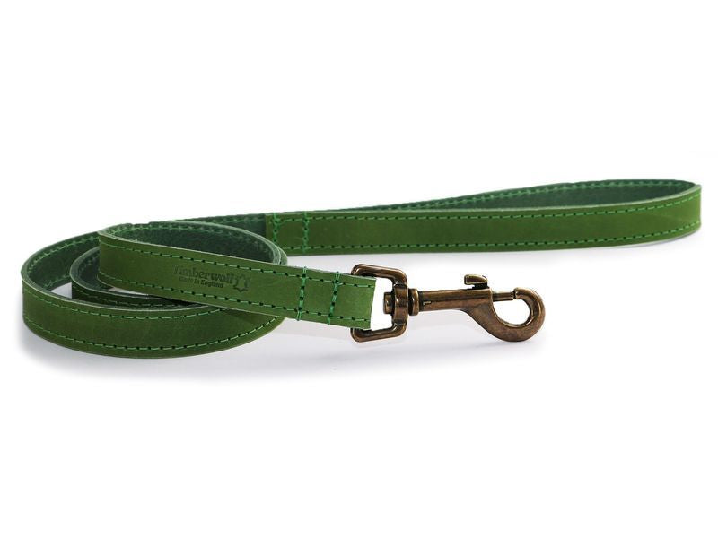 Ancol Timberwolf Leather Lead Green 19mm x 1m
