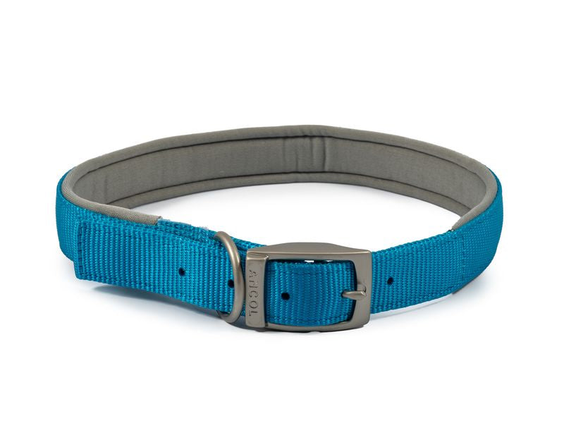 Ancol Viva Padded Nylon Collar Blue (45-55cm) Size 6