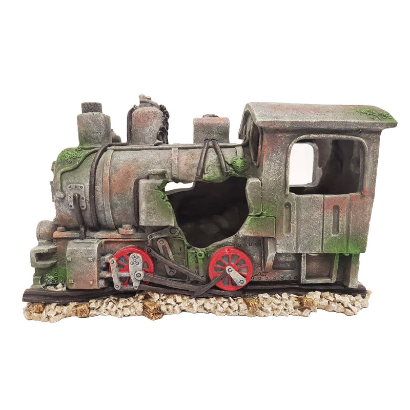 Betta Aquatic Ornament Air Action Train Wreck 24cm x 9cm x 14cm