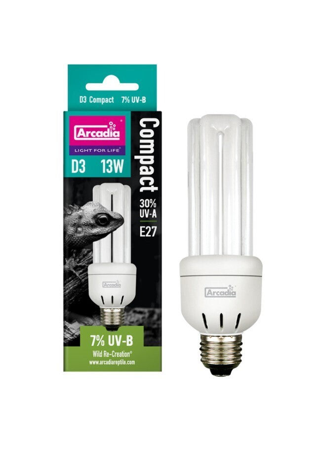 Arcadia D3 Mini UVB Bulb 7% 13w