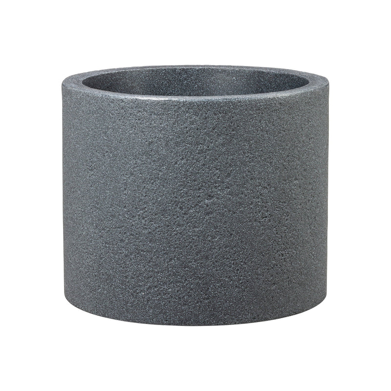 Apta Beton Low Cylinder 50cm Black Planter