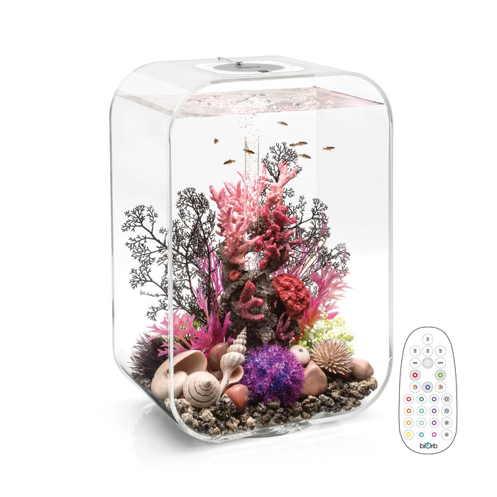 biOrb Life Aquarium 45 Litre with Multi Colour LED Light-Remote Control Transparent