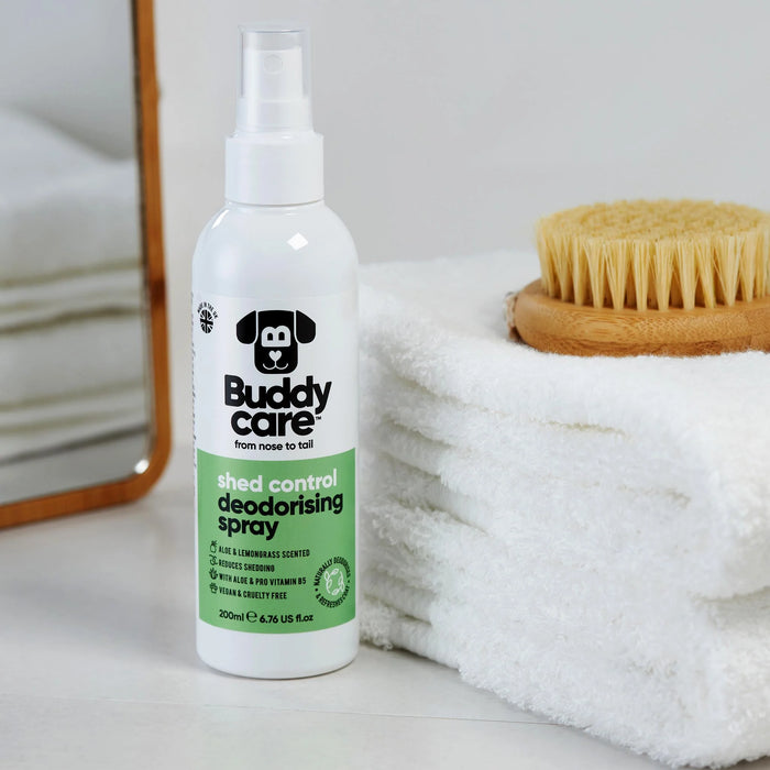 Buddycare Shed Control Aloe & Lemongrass Dog Deodorising Spray (200ml)