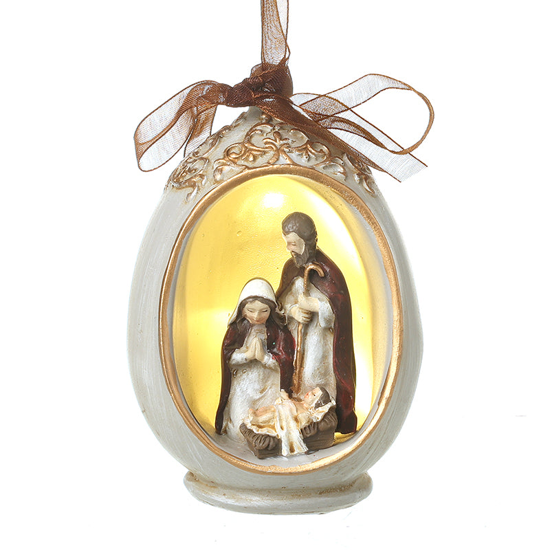 Christmas Nativity Holy Family LED Bauble