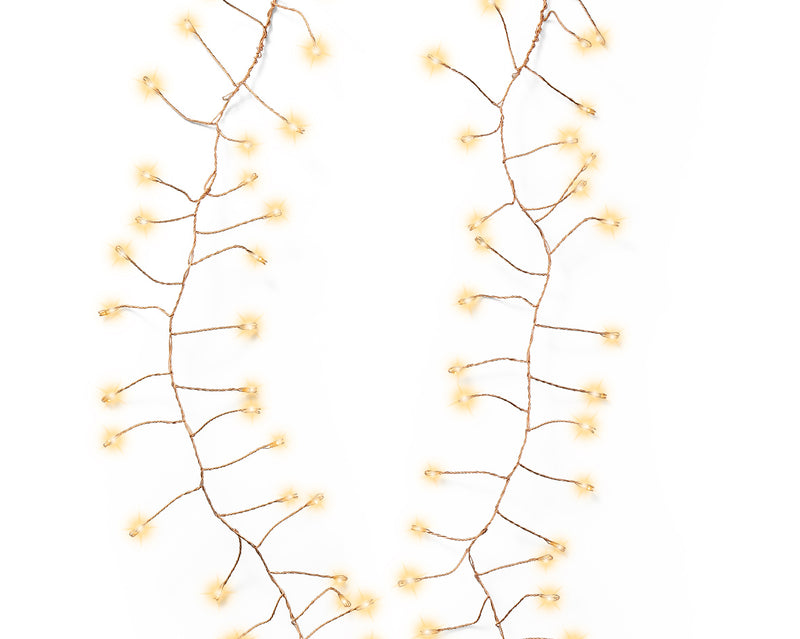 Battery Operated 100 Micro Lights Compact Steady Classic Warm Copper Cable 1.20m