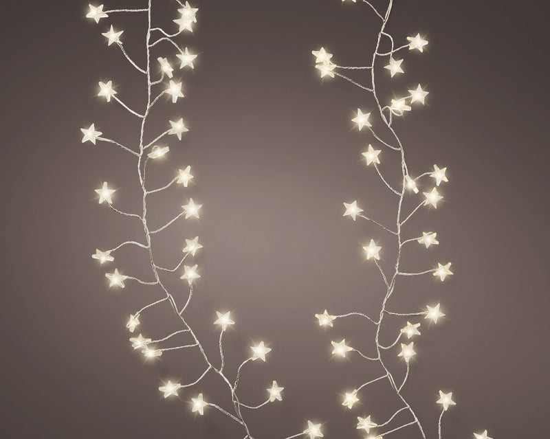 Battery Operated 100 Micro Lights Compact Warm White With Silver Cable 1.20m