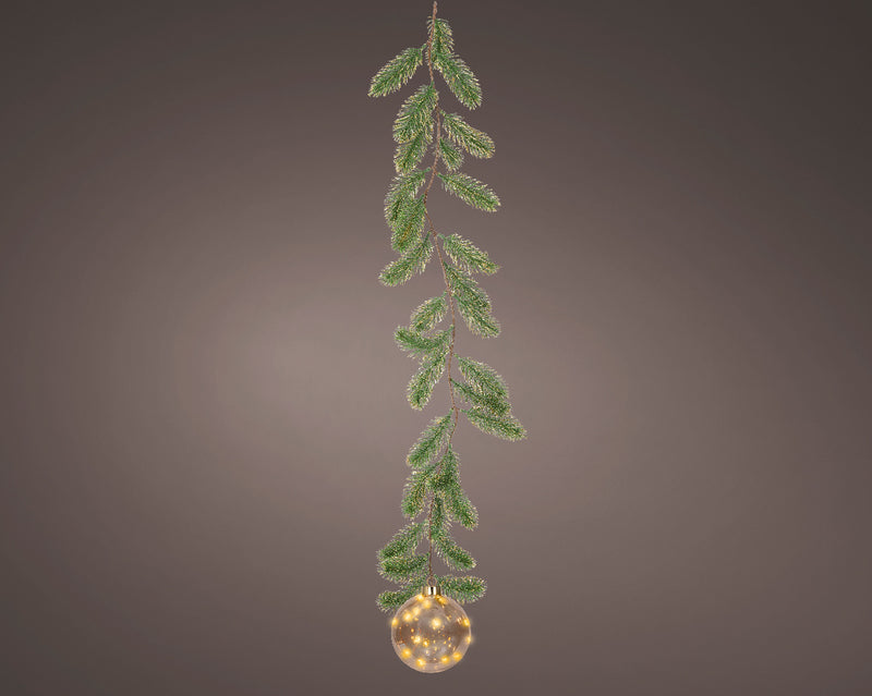 Battery Operated Micro LED Hanging Decoration Light - Ball Shape Classic White 10cm