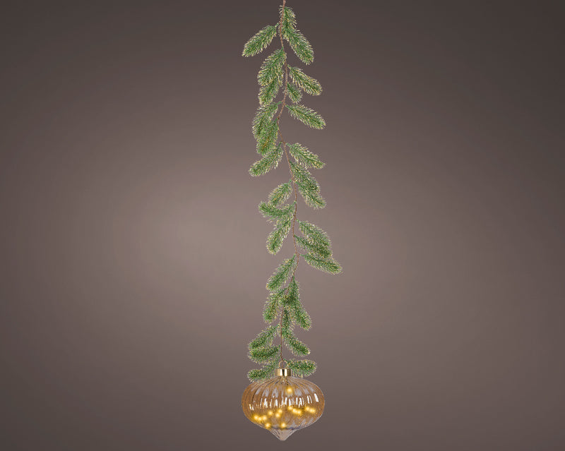 Battery Operated Micro LED Hanging Decoration Light - Onion Shape Classic White 20cm