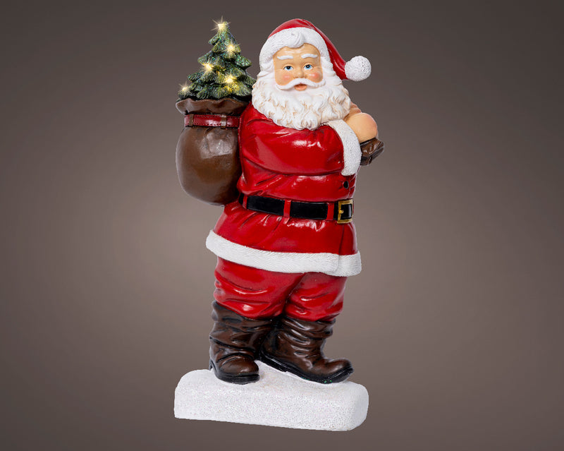 Battery Operated Micro LED Santa With Presents 9 x 17 x 30cm