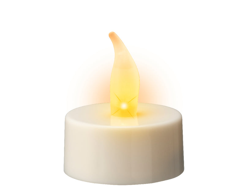 Battery Operated Set of 12 LED Tealight Flicker Flame 3.8 x 4.6cm