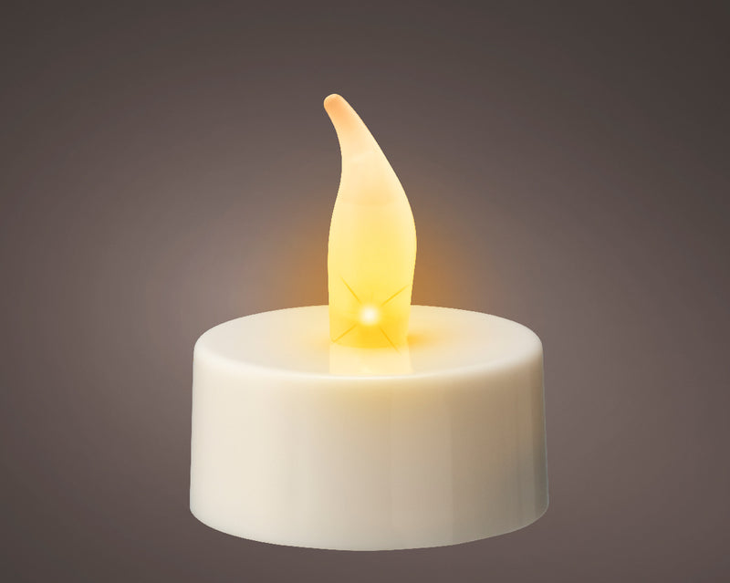 Battery Operated Set of 12 LED Tealight Flicker Flame 3.8 x 4.6cm