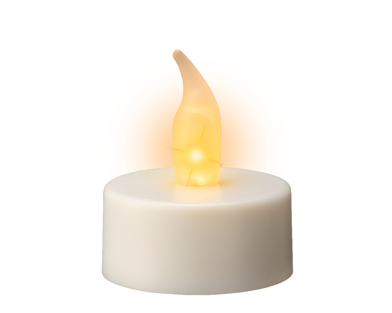 Battery Operated Set of 6 LED Tealight Flicker Flame 3.8 x 4.6cm