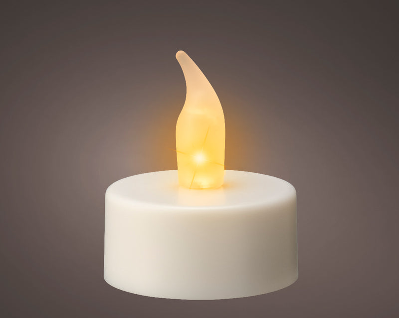 Battery Operated Set of 6 LED Tealight Flicker Flame 3.8 x 4.6cm