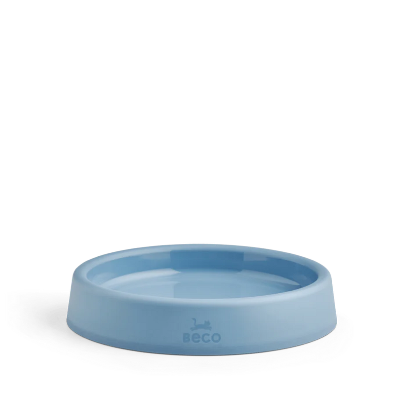 Beco Recycled Plastic Cat Bowl Blue