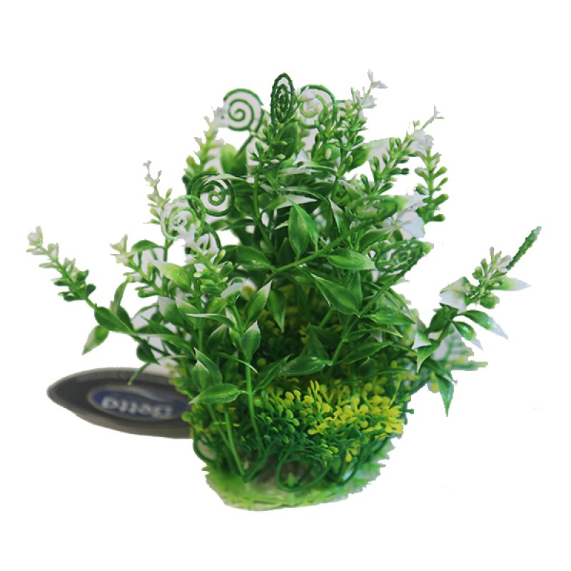 Betta Choice 5'' Green White Plastic Plant