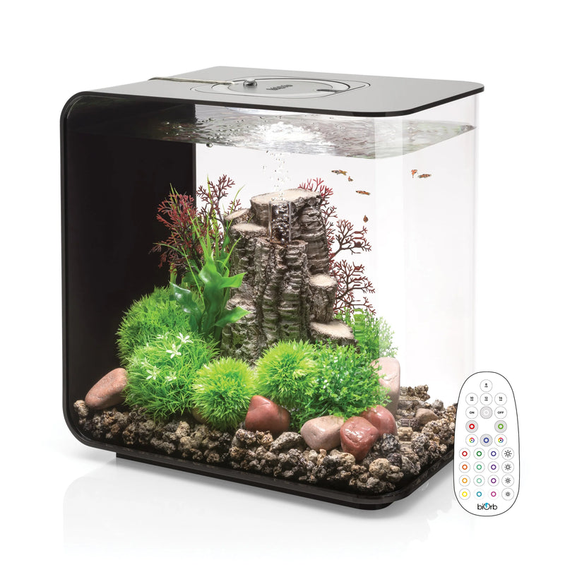 biOrb Flow Aquarium 30 Litre with Multi Colour LED Light-Remote Control Black