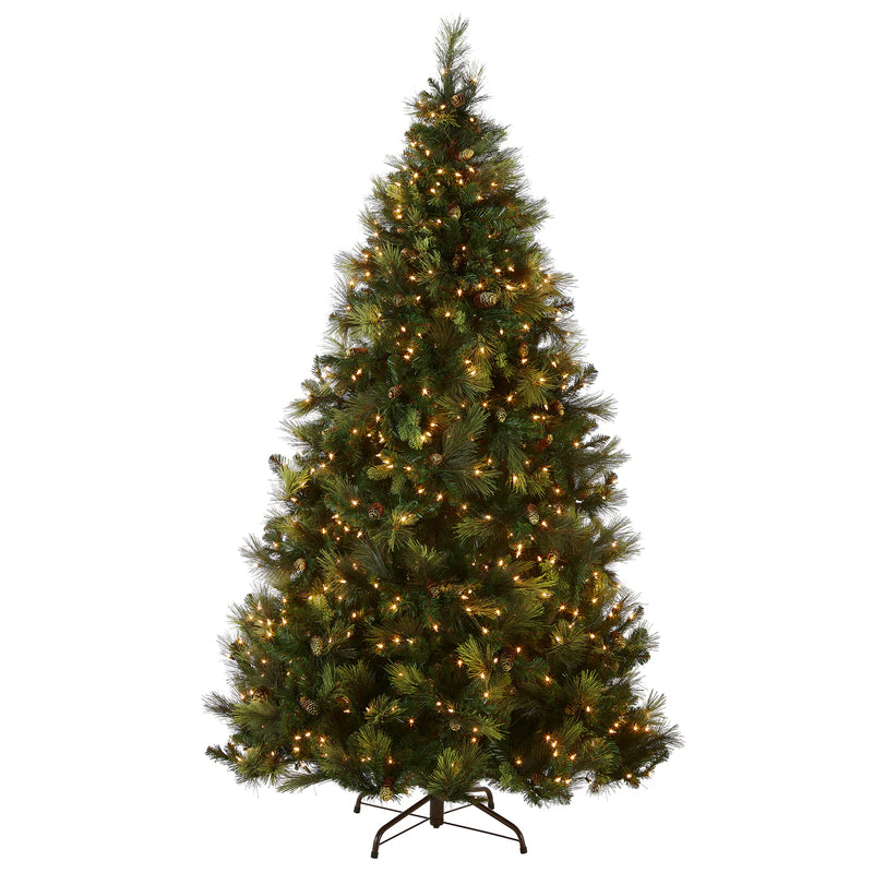 7.5 Foot Carolina Pine Pre-Lit Artificial Christmas Tree with 750 Warm White Lights