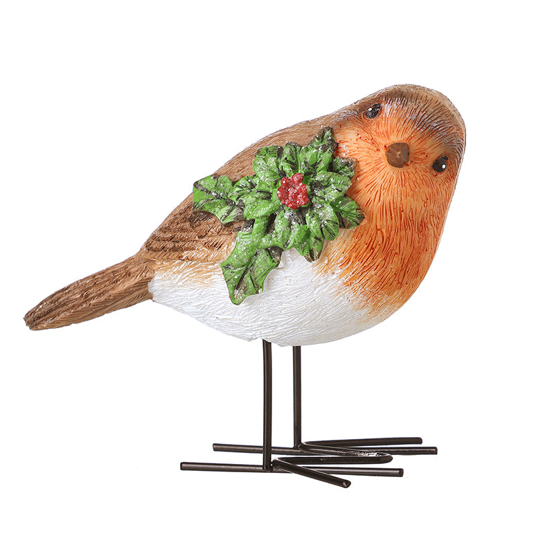 Robin with holly Christmas ornament – Heaven Sends