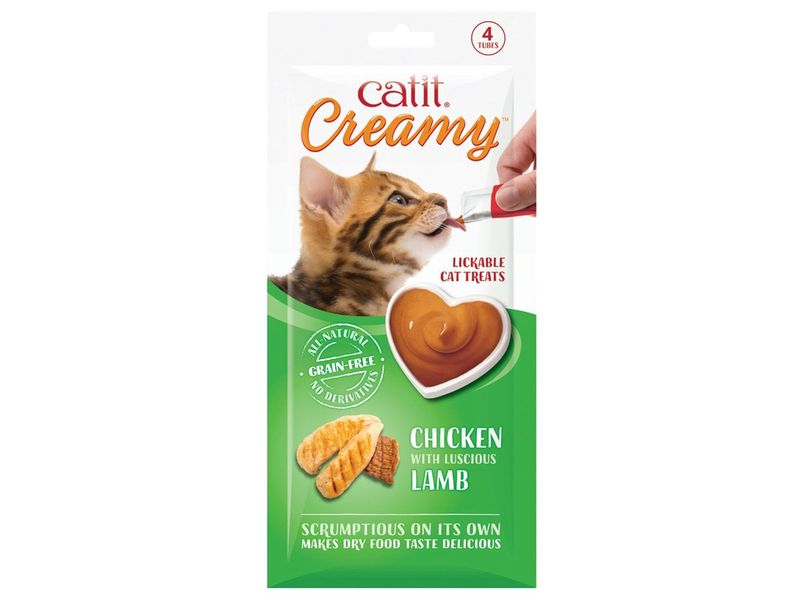 Catit Creamy Chicken & Lamb Cat Treats 4 Pack