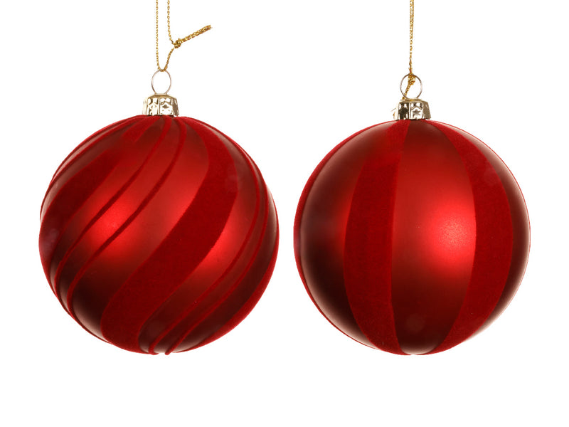 Christmas Bauble Matt Red Shatterproof (8cm) Sold Individually