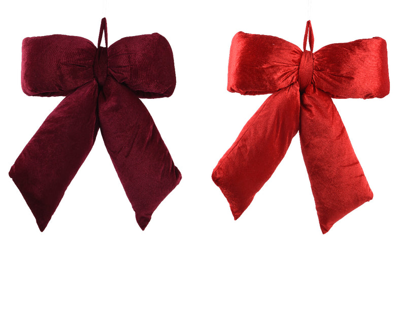 Christmas Bow 40 × 50 cm Polyester Oxblood/Christmas Red – 2 Assorted Colours