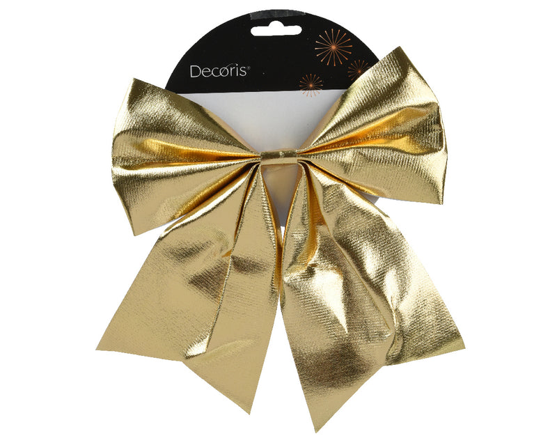 Christmas Bow Polyester Gold (20cm x 24cm)