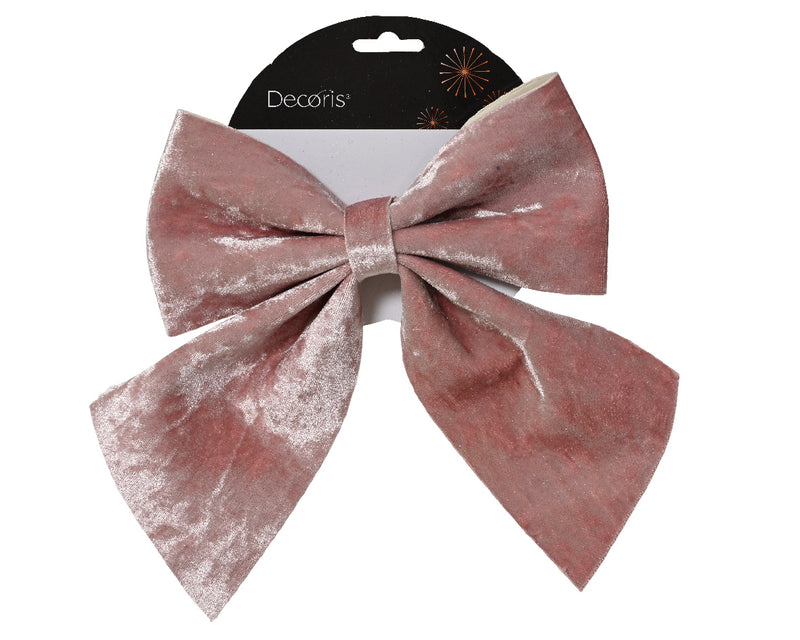 Christmas Bow Polyester Pink (20cm x 24cm)