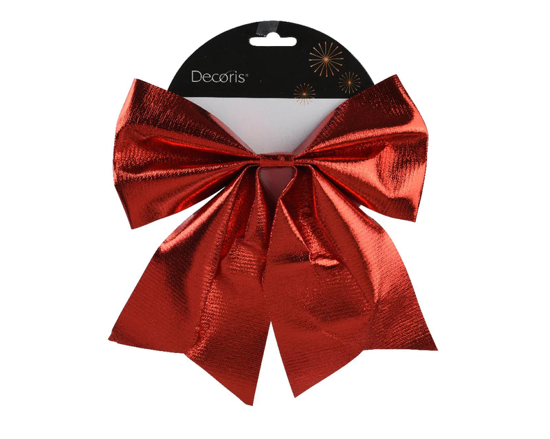 Christmas Bow Polyester Red (20cm x 24cm)