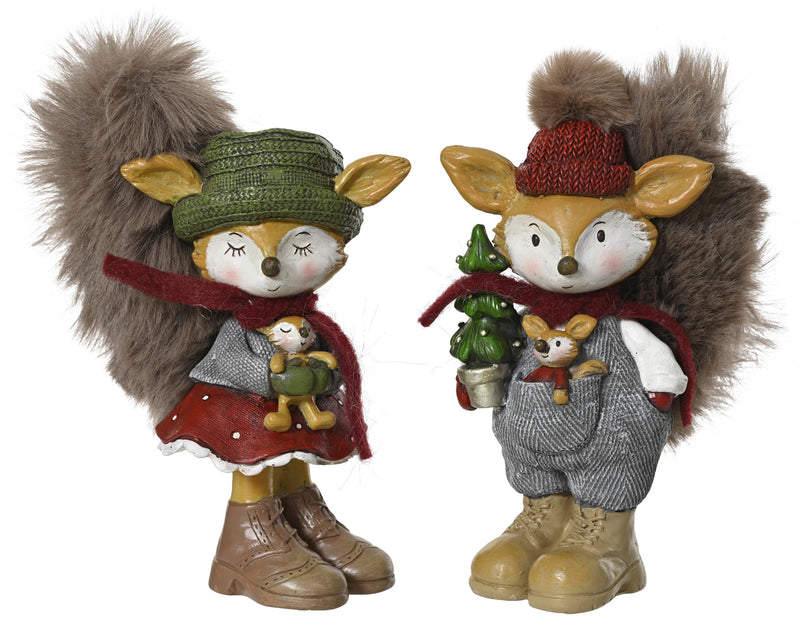 Christmas Decoration Woodland Fox Standing 17.5cm (Sold Individually)