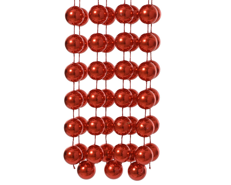 Christmas Decorative Bead Garland Red 2.7m