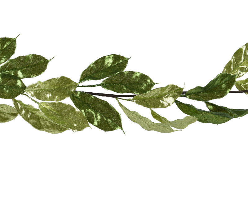 Christmas Green Leaf Garland with Two Tones (17cm x 130cm)