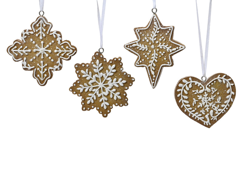 Christmas Hanging Decoration Gingerbread Shapes 9.5cm (Sold Individually)