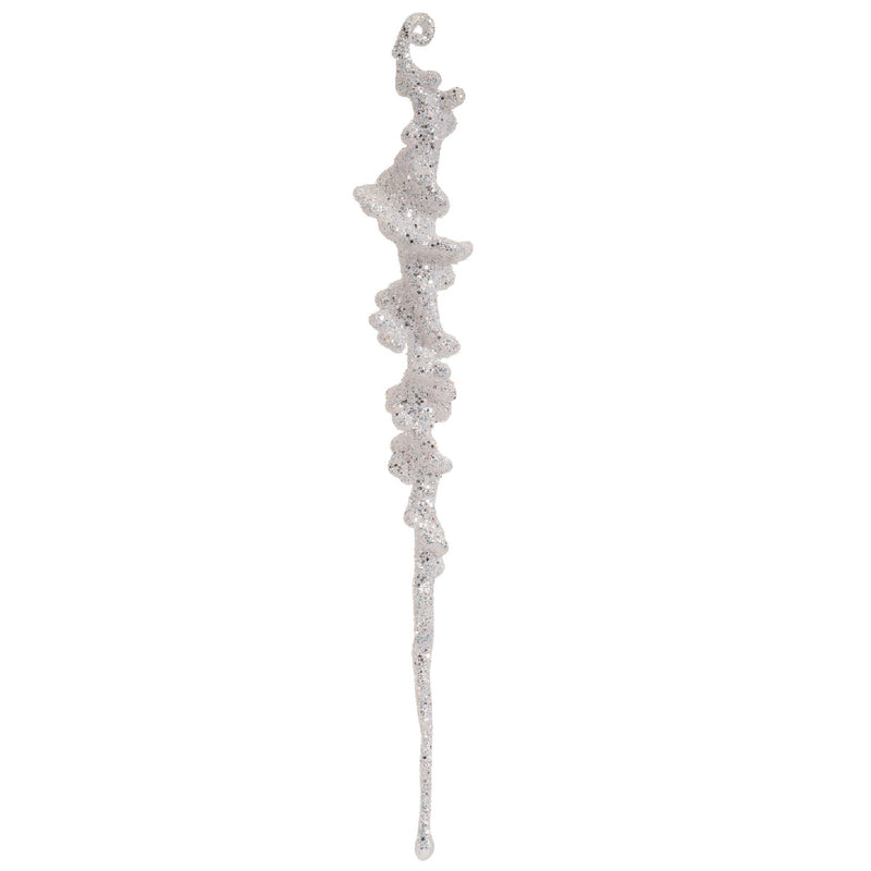 Christmas Hanging Decoration Icicle With Glitter (25cm)