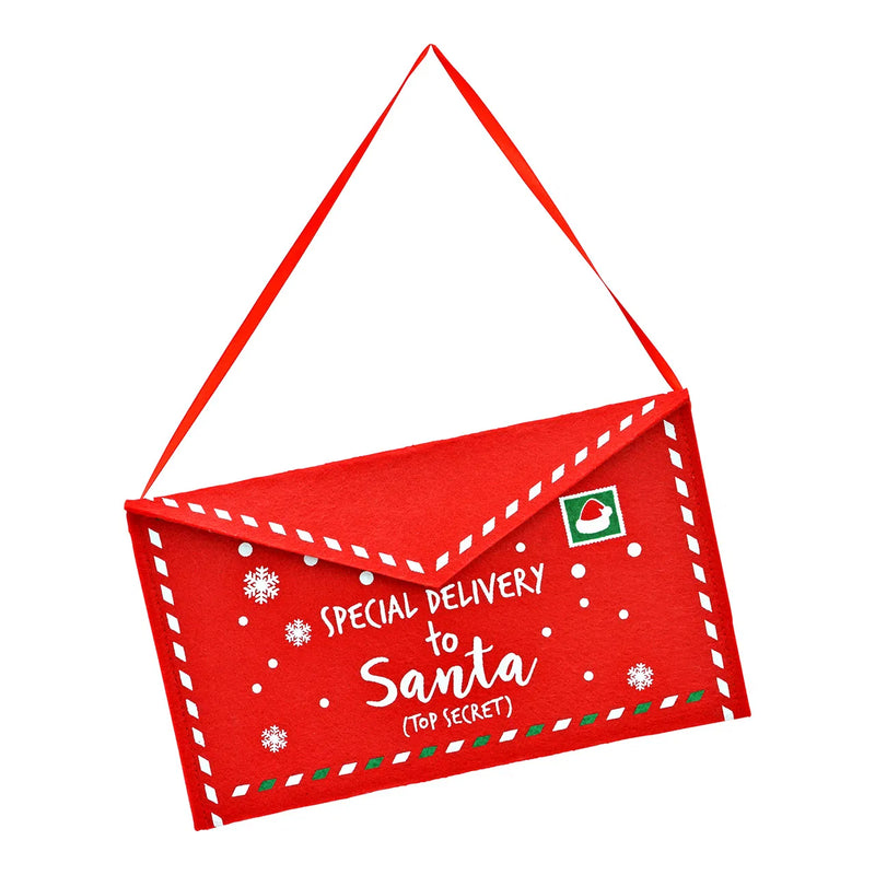 Christmas Hanging Decoration Letter bag To Santa Red 27x15cm