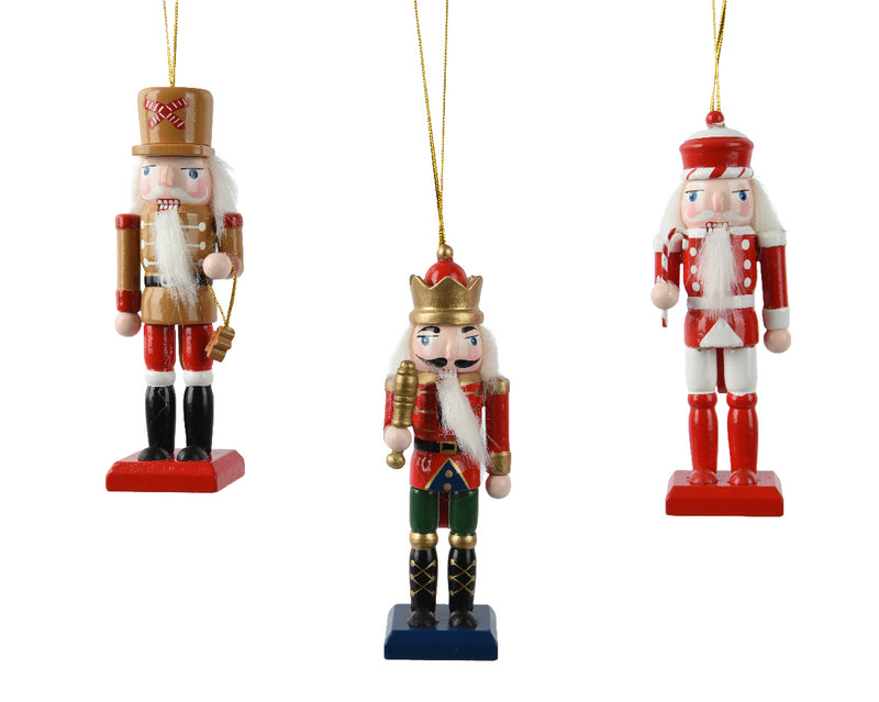 Christmas Hanging Decoration Nutcracker (12cm) Sold Individually