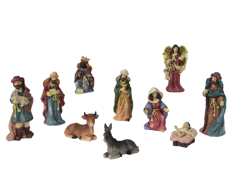 Christmas Nativity Set With 10 Figures (13 cm)