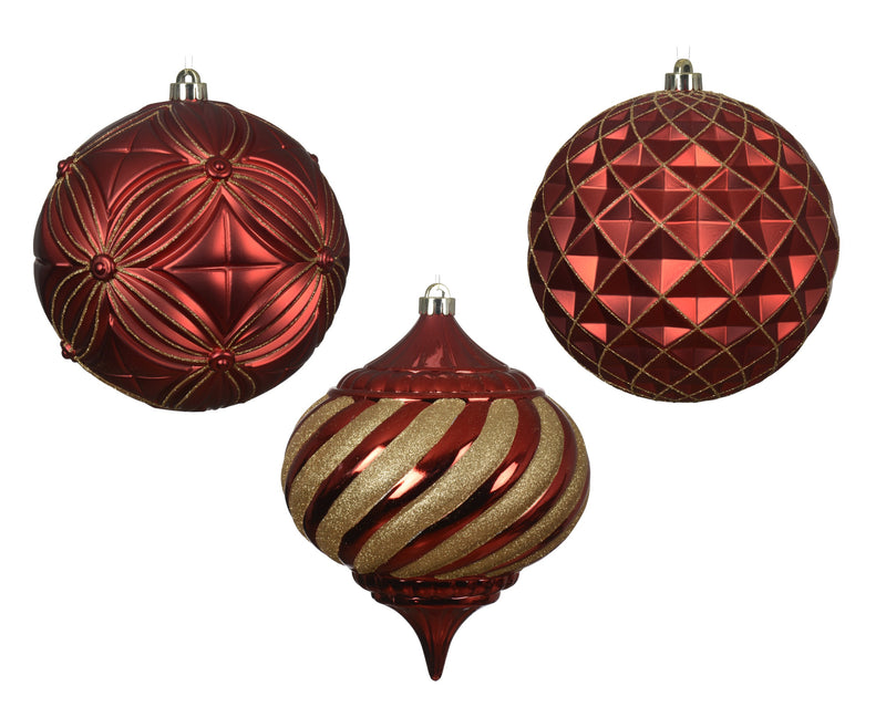 Christmas Shatterproof Bauble Red Large 20cm (Sold Individually)